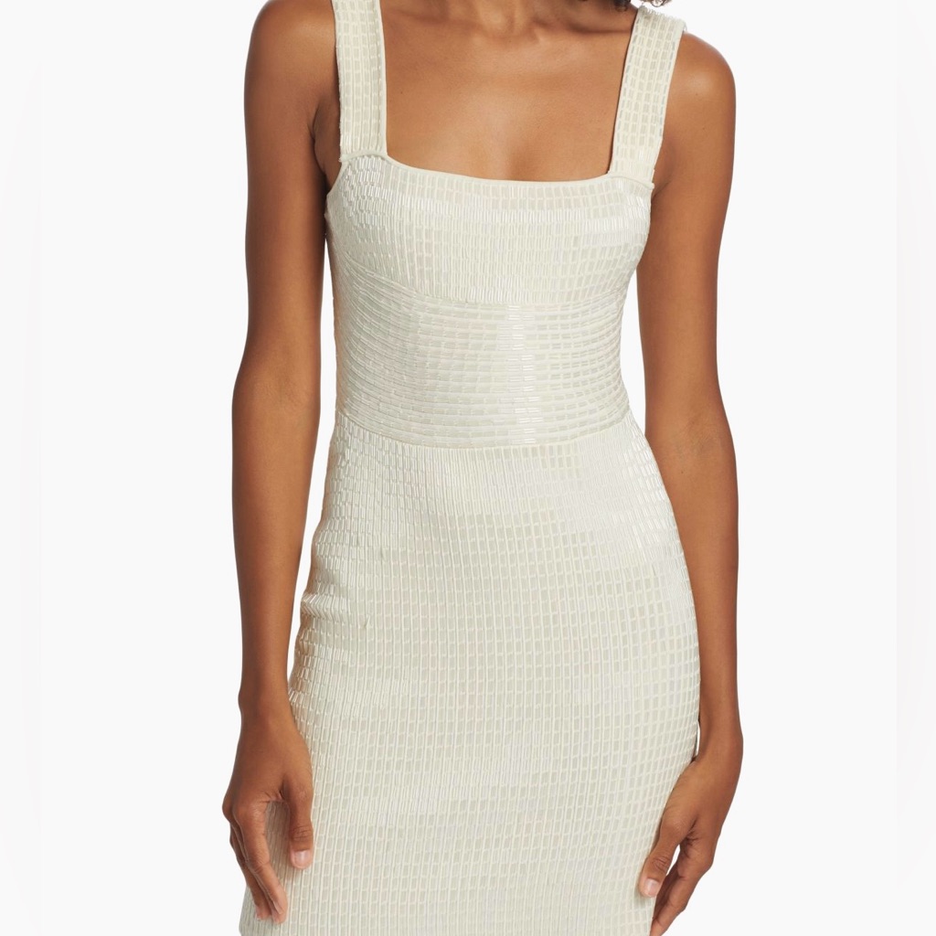Simkhai White Embellished Mini Dress